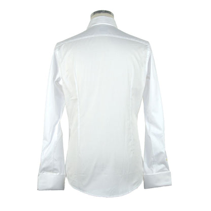 Made in Italy Elegant Ceremony White Cotton Shirt Made in Italy