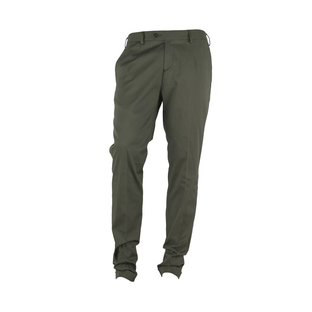 Made in Italy Elegant Green Summer Trousers for Men Made in Italy