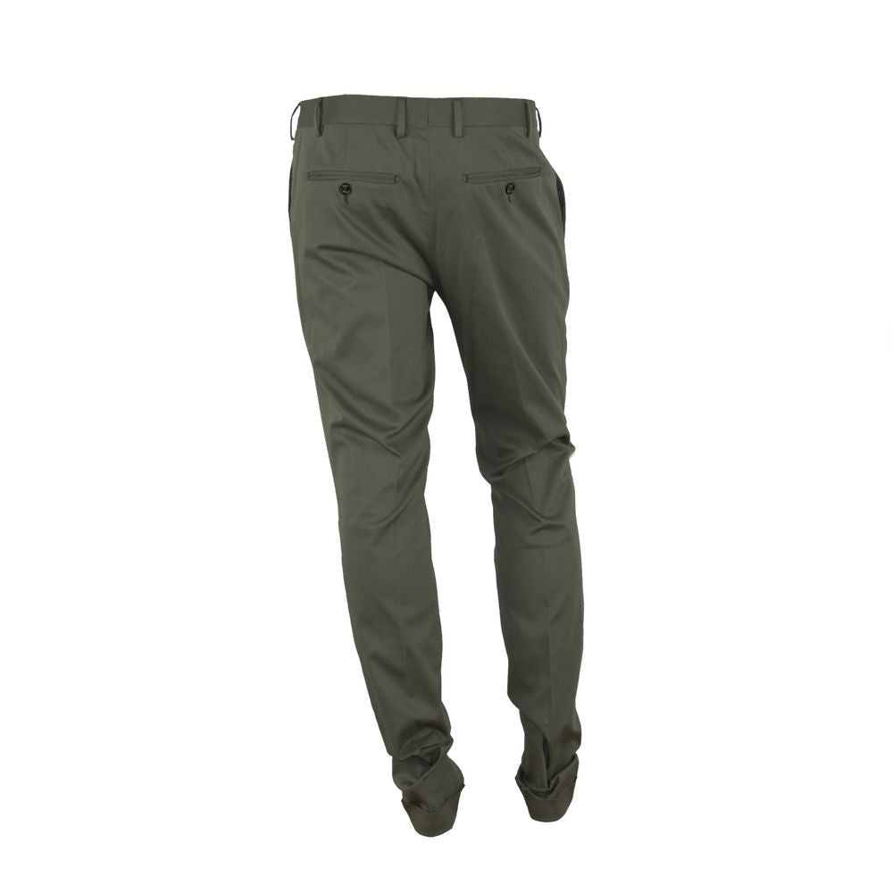 Made in Italy Elegant Green Summer Trousers for Men Made in Italy