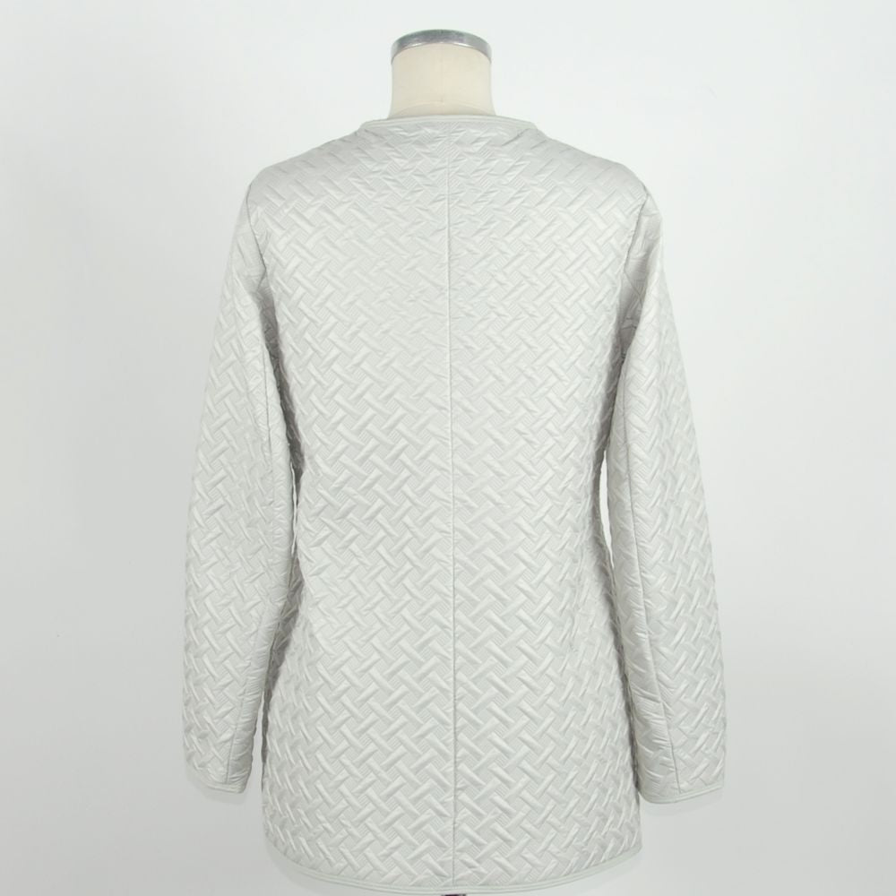 Emilio Romanelli Elegant White Snap Button Jacket Emilio Romanelli