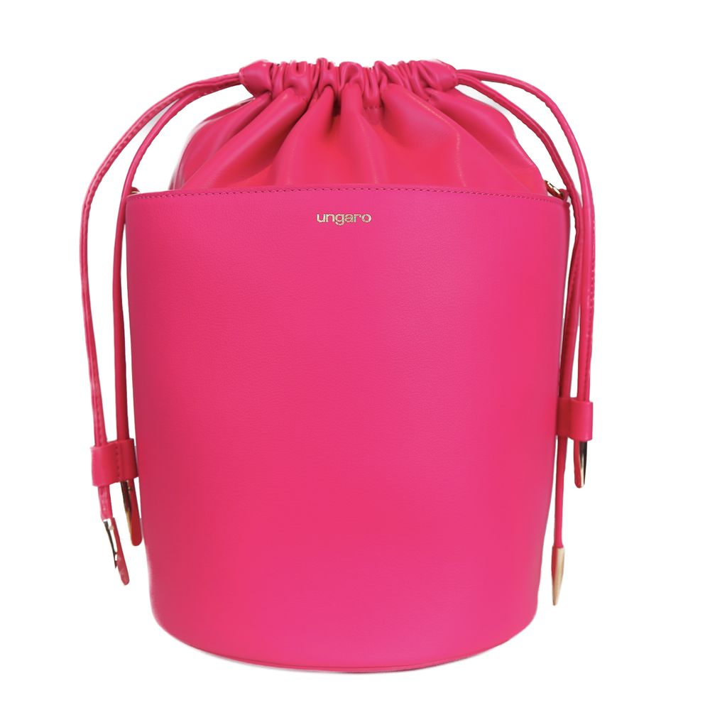 Ungaro Fuchsia Elegance Leather Bucket Bag Ungaro