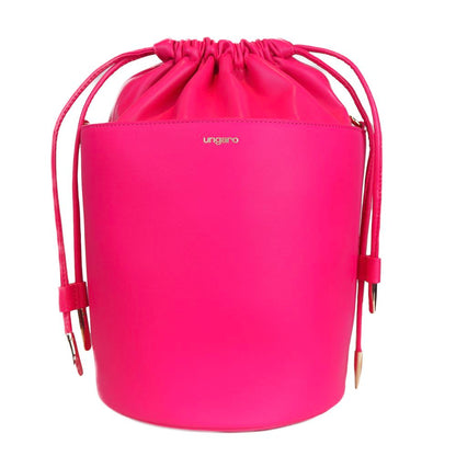 Ungaro Fuchsia Elegance Leather Bucket Bag Ungaro