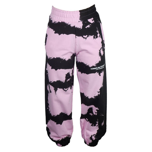 Comme Des Fuckdown Chic Pink Print Cotton Track Pants Comme Des Fuckdown