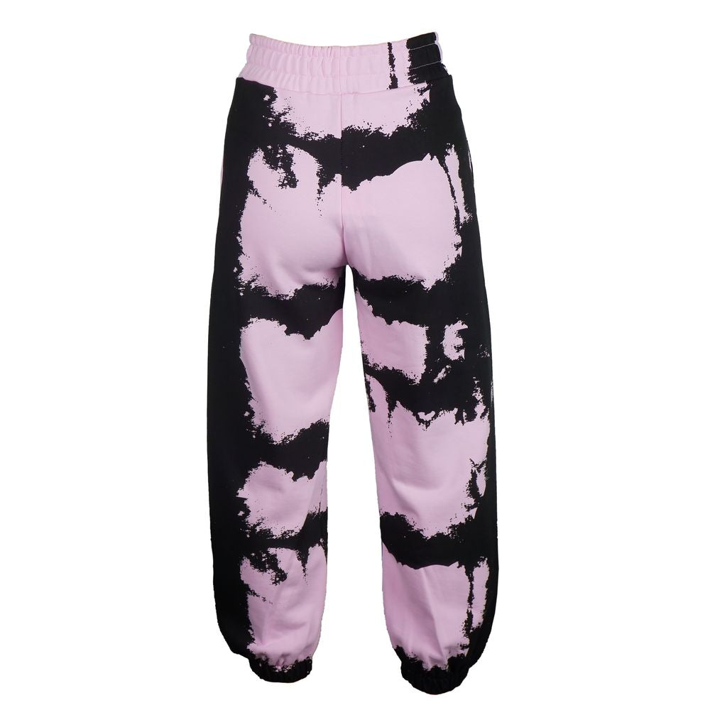 Comme Des Fuckdown Chic Pink Print Cotton Track Pants Comme Des Fuckdown