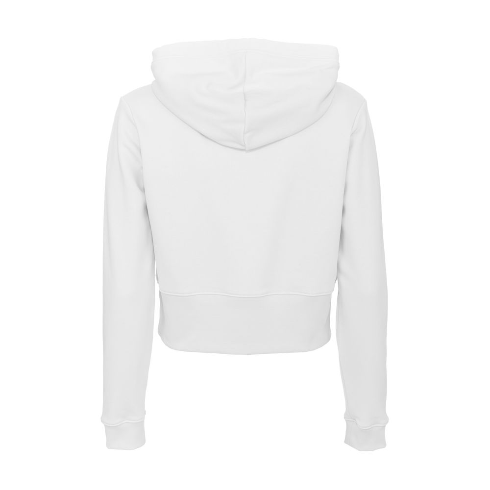 Imperfect Dazzling Rhinestone Logo White Hoodie Imperfect