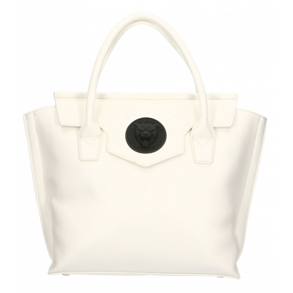 Plein Sport Elegant White Handbag With Magnetic Closure Plein Sport