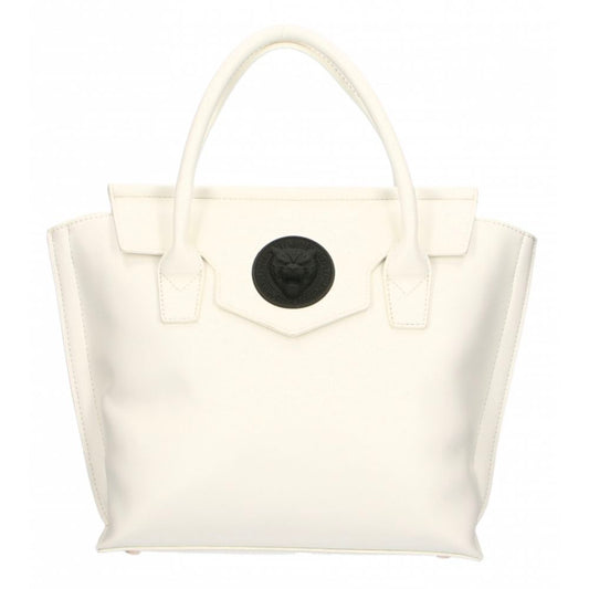 Plein Sport Elegant White Handbag With Magnetic Closure Plein Sport