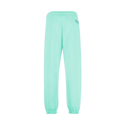 Pharmacy Industry Emerald Cotton Trousers with Logo Detail Pharmacy Industry