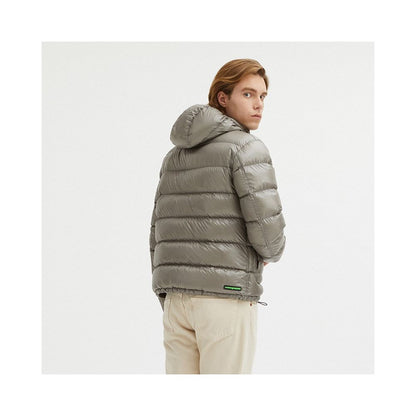 Centogrammi Reversible Hooded Jacket in Dove Grey and Brown Centogrammi