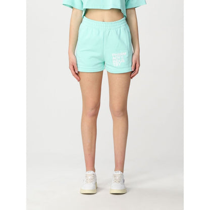 Pharmacy Industry Chic Green Cotton Shorts - Casual Luxury Wear Pharmacy Industry