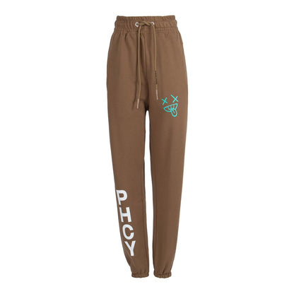 Pharmacy Industry Chic Cotton Jersey Trousers with Logo Print Pharmacy Industry