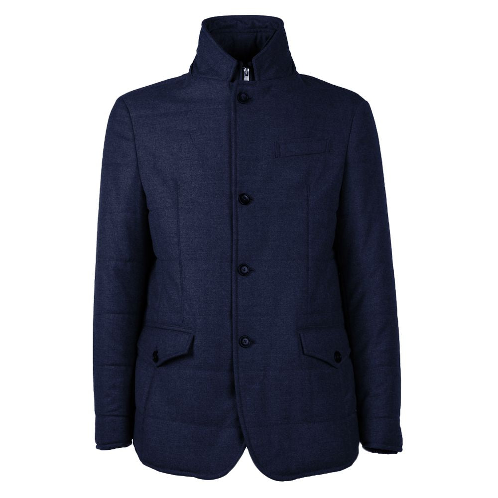 Made in Italy Elegant Wool-Cashmere Men's Coat Made in Italy