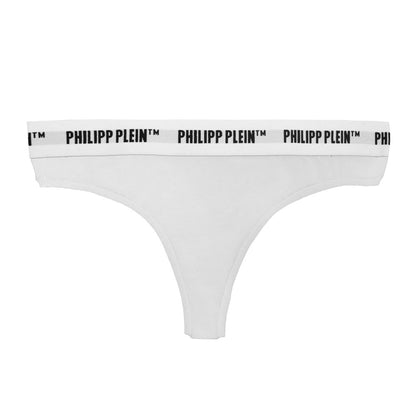 Philipp Plein Elegant White Thong Duo for Women Philipp Plein