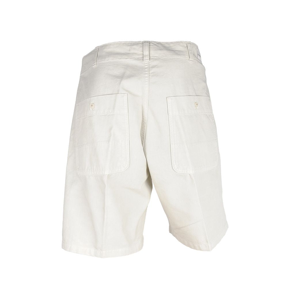 Don The Fuller Elegant White Cotton Bermuda Shorts Don The Fuller