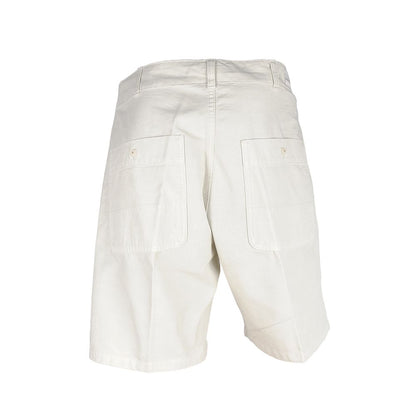 Don The Fuller Elegant White Cotton Bermuda Shorts Don The Fuller