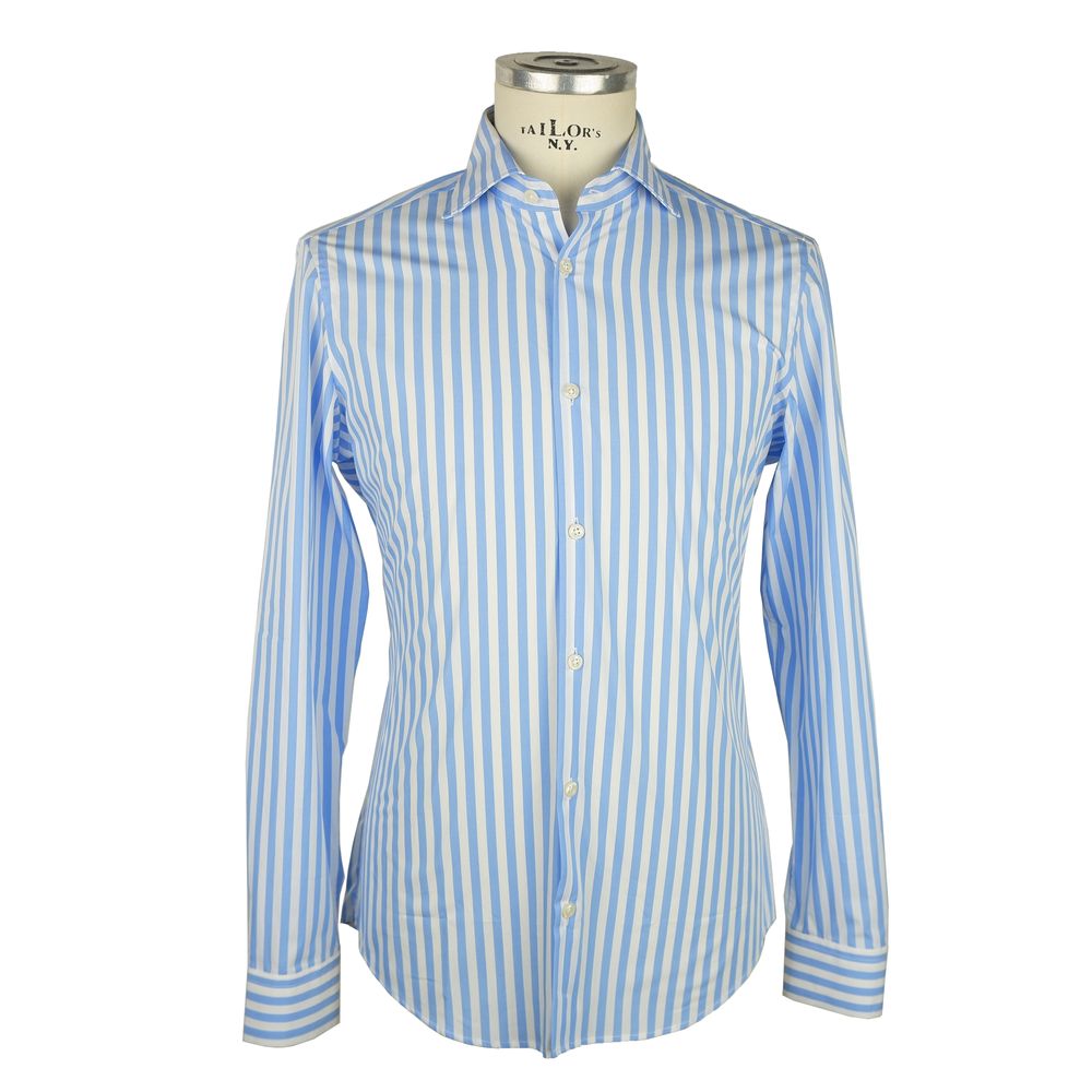 Made in Italy Elegant Striped Milano Cotton Shirt Made in Italy