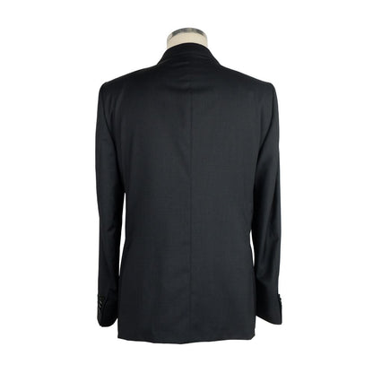 Made in Italy Elegant Milano Black Wool Suit Made in Italy