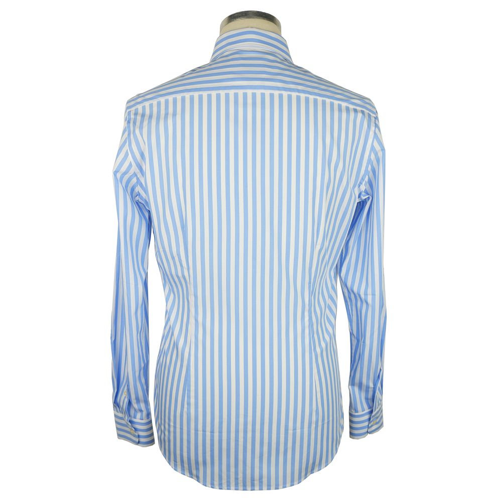 Made in Italy Elegant Striped Milano Cotton Shirt Made in Italy