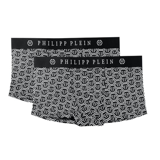 Philipp Plein Elegant Monochrome Boxer Duo Set Philipp Plein