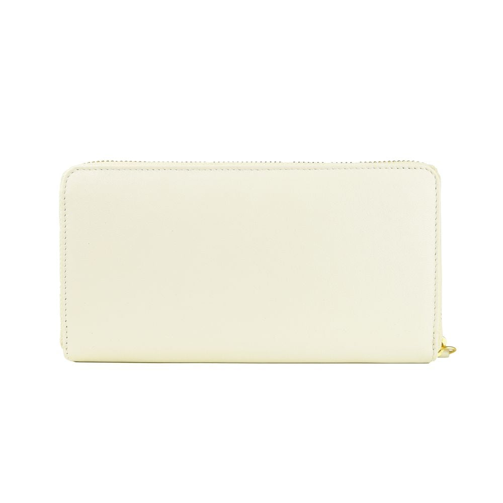 Cavalli Class Elegant White Calfskin Leather Wallet Cavalli Class