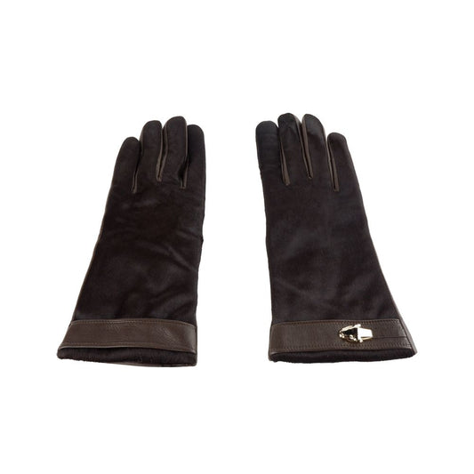 Cavalli Class Elegant Dark Brown Ladies Gloves Cavalli Class