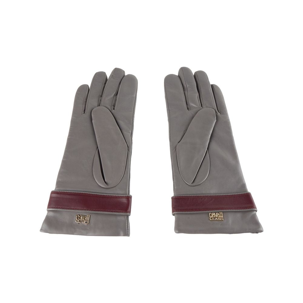 Cavalli Class Elegant Lambskin Leather Gloves Cavalli Class