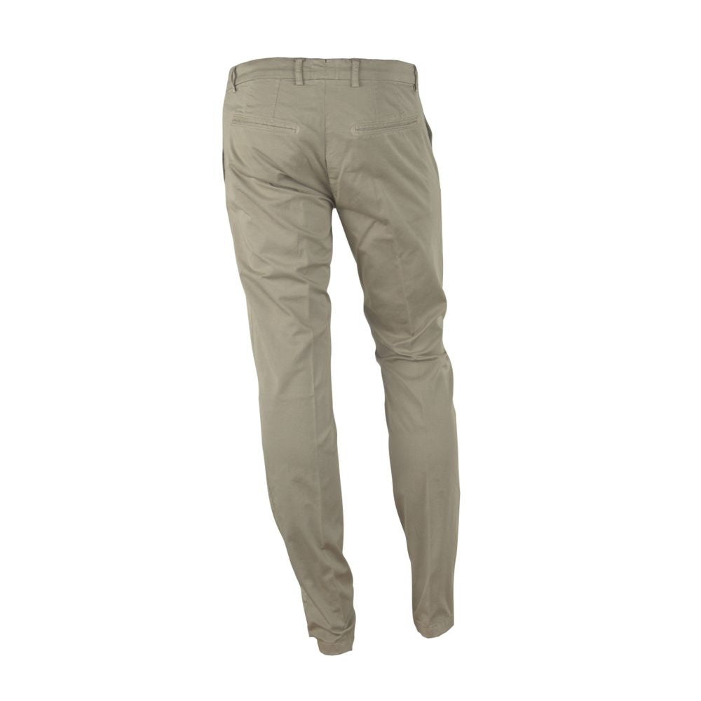 Made in Italy Elegant Beige Summer Trousers for Men Made in Italy