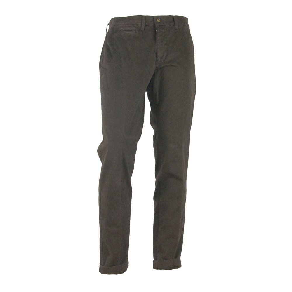 Made in Italy Elegant Brown Winter Trousers Made in Italy