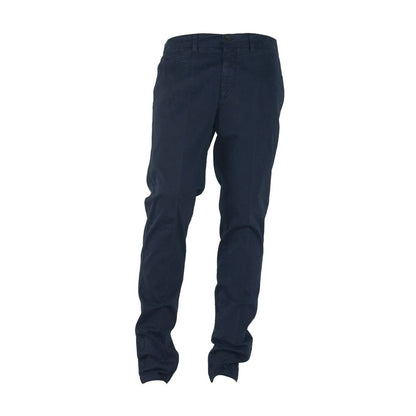 Made in Italy Elegant Blue Winter Trousers Made in Italy