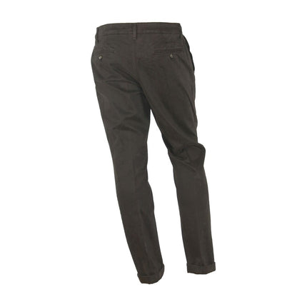 Made in Italy Elegant Brown Winter Trousers Made in Italy