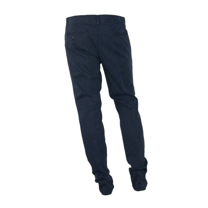 Made in Italy Elegant Blue Winter Trousers Made in Italy