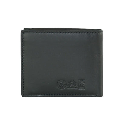 La Martina Elegant Black Leather Wallet La Martina