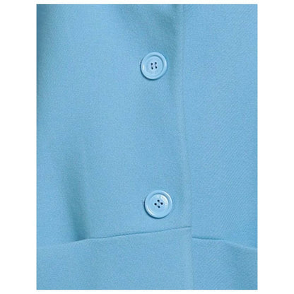 Love Moschino Elegant Light Blue Wool Coat Love Moschino