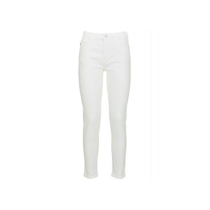 Imperfect White High-Waisted Slim Denim Trousers Imperfect