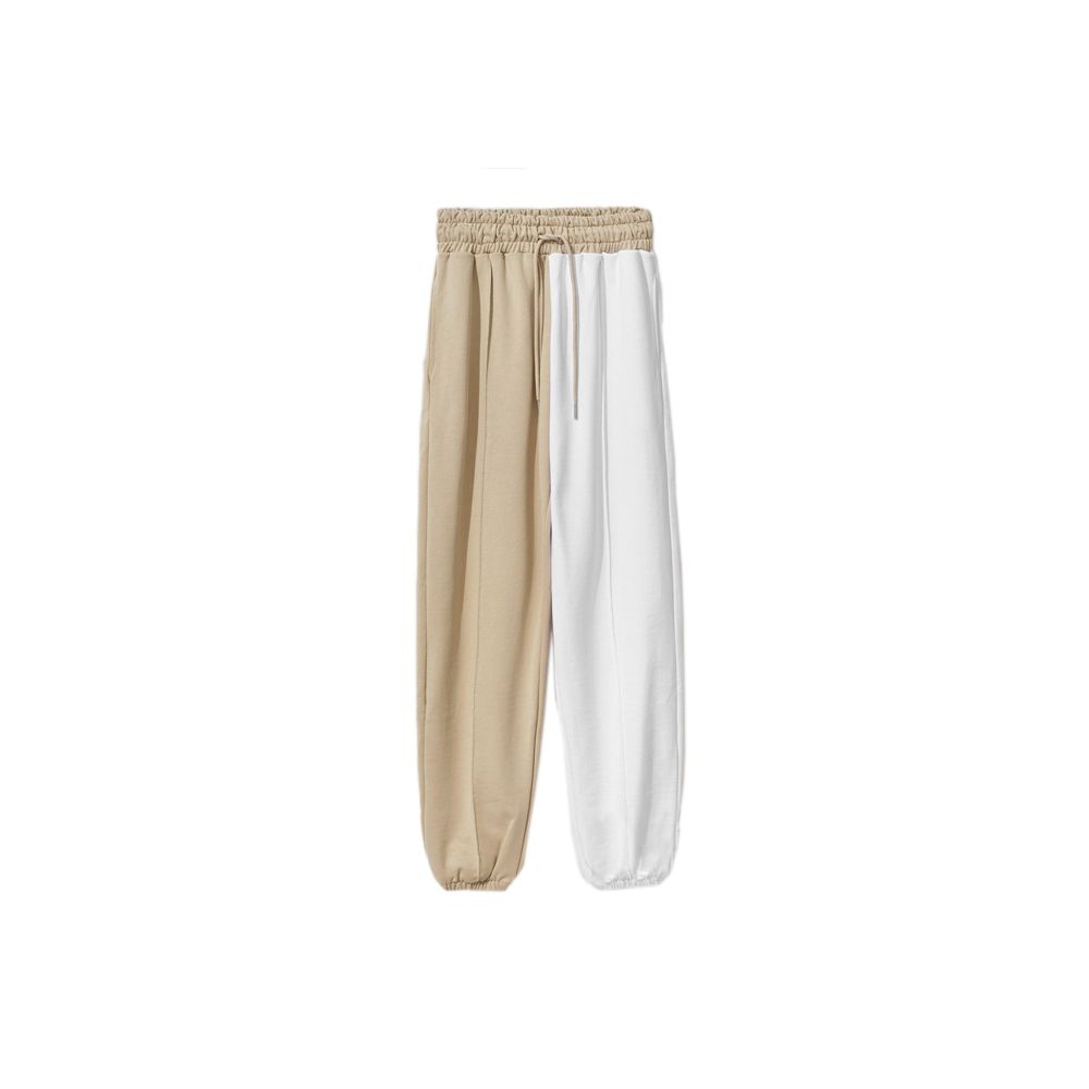 Comme Des Fuckdown Chic Beige Two-Tone Drawstring Sweatpants Comme Des Fuckdown