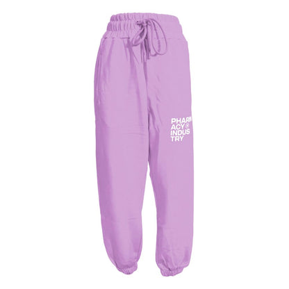 Pharmacy Industry Chic Purple Cotton Sweatpants with Logo Pharmacy Industry