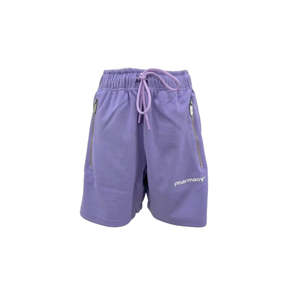 Pharmacy Industry Chic Purple Bermuda Shorts with Side Stripes Pharmacy Industry