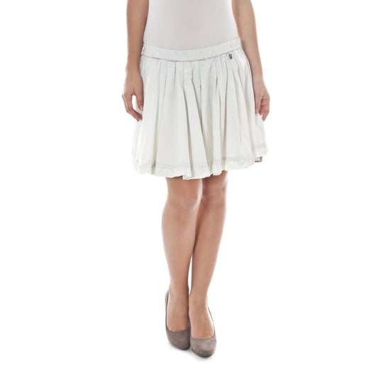 John Galliano White Cotton Skirt John Galliano