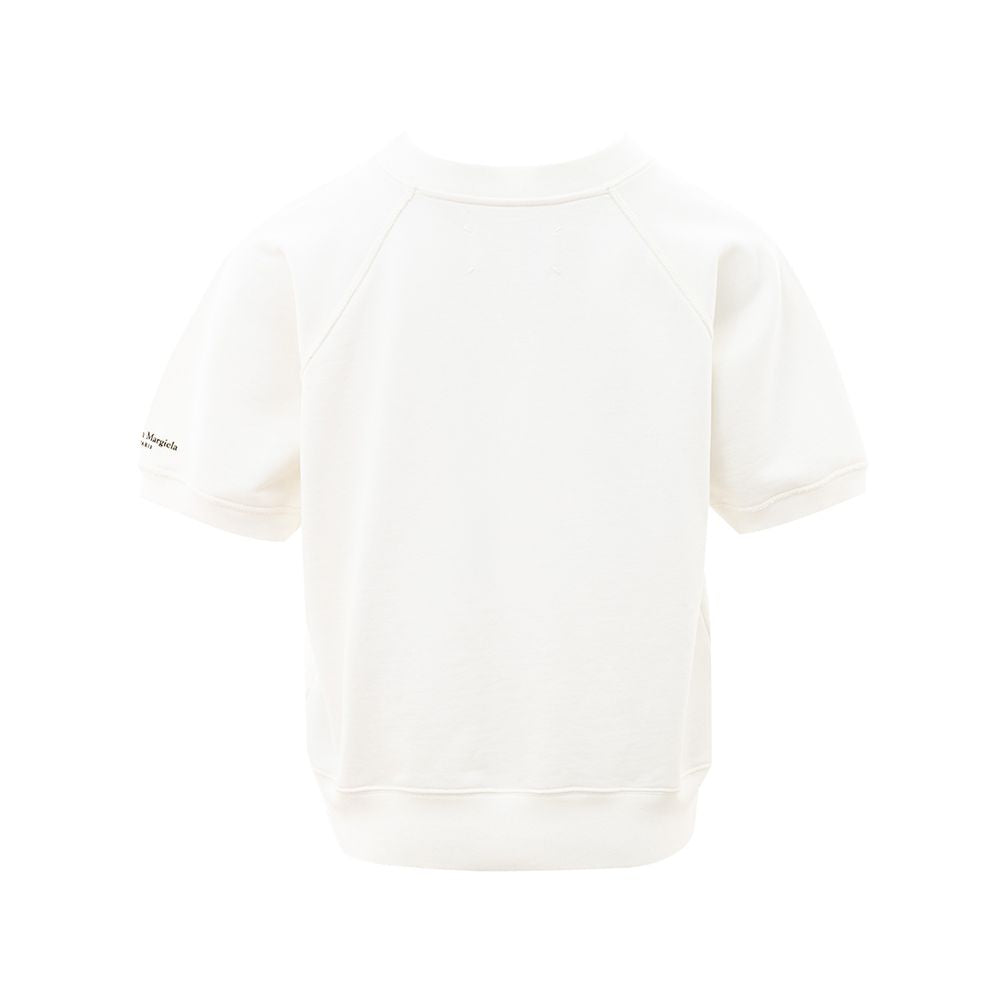 Maison Margiela Chic White Cotton Top for Style Enthusiasts Maison Margiela