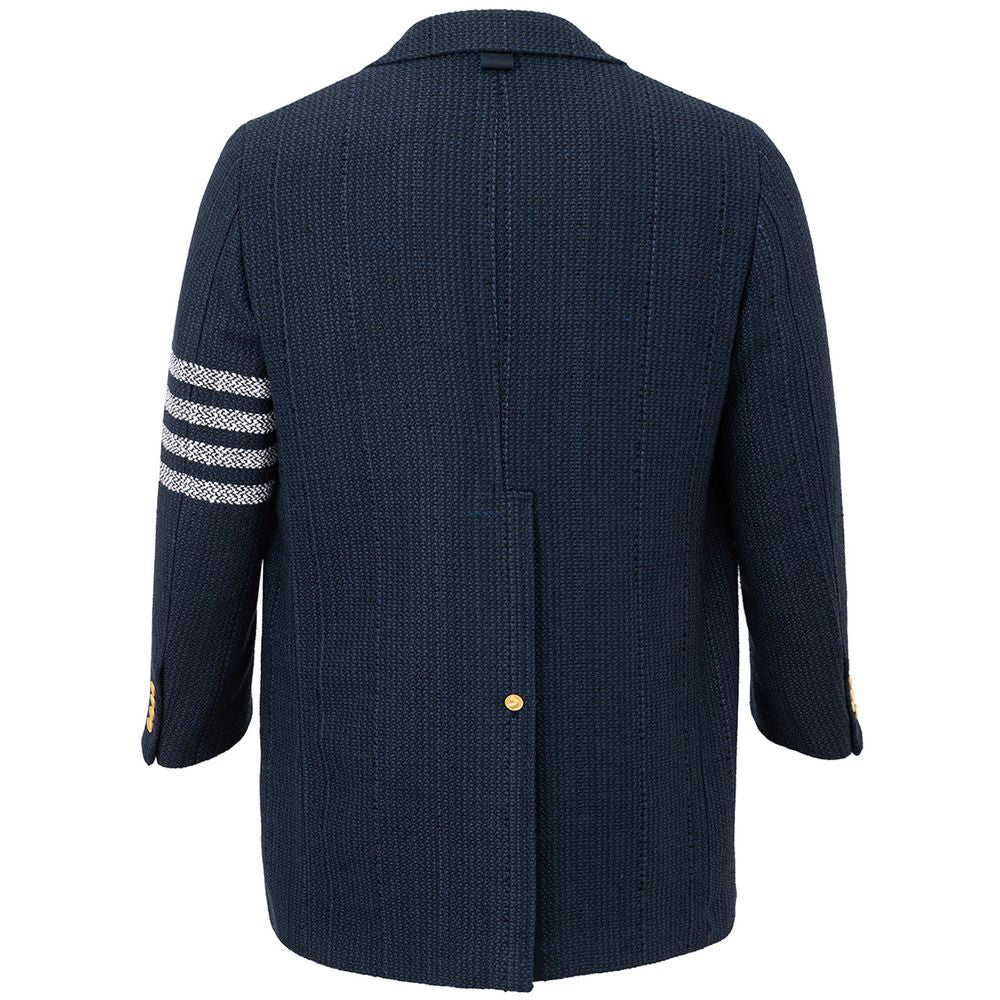 Thom Browne Elegant Acrylic Blue Jacket for Men Thom Browne