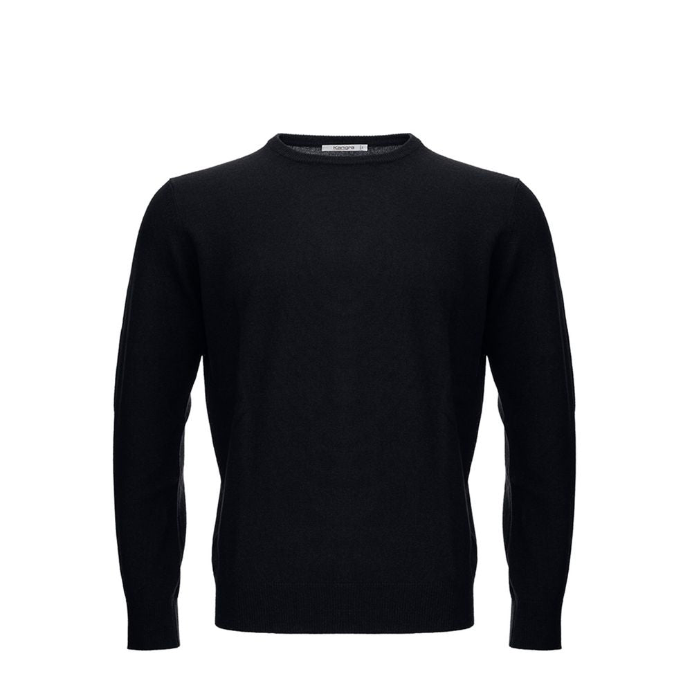 KANGRA Elegant Black Wool Sweater for Men KANGRA