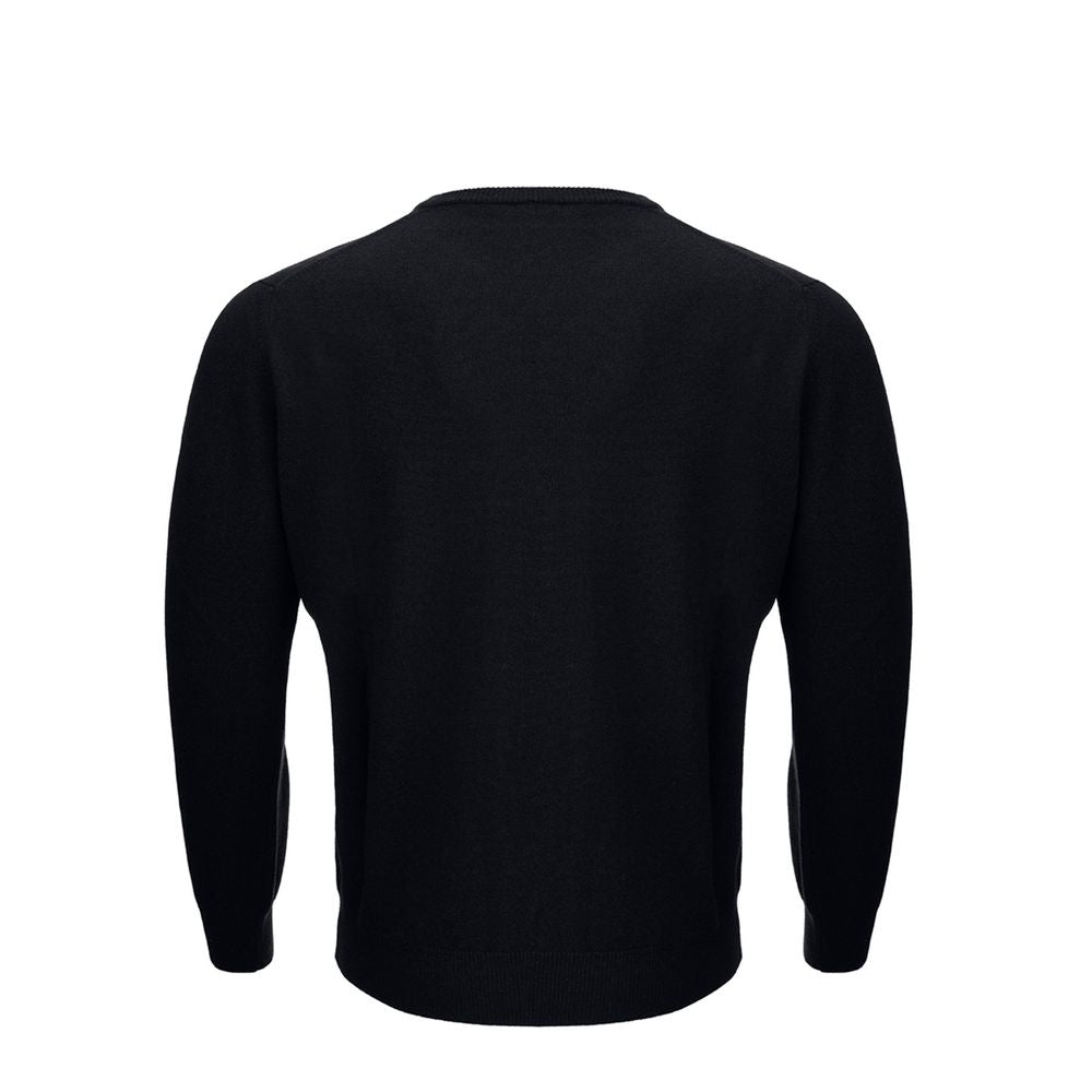 KANGRA Elegant Black Wool Sweater for Men KANGRA