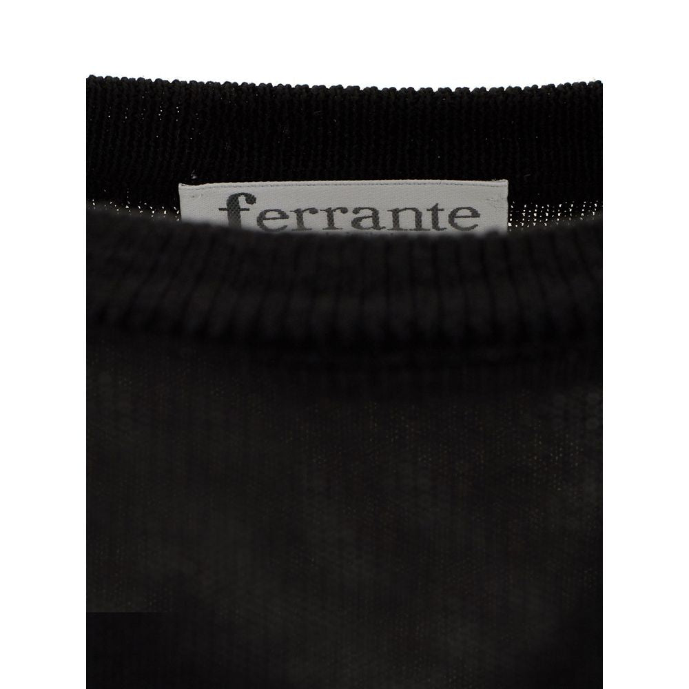 FERRANTE Elegant Black Wool Sweater for Men FERRANTE