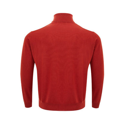 FERRANTE Elegant Wool Rich Red Sweater FERRANTE