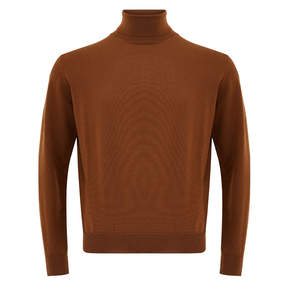 FERRANTE Elegant Brown Wool Sweater for Men FERRANTE