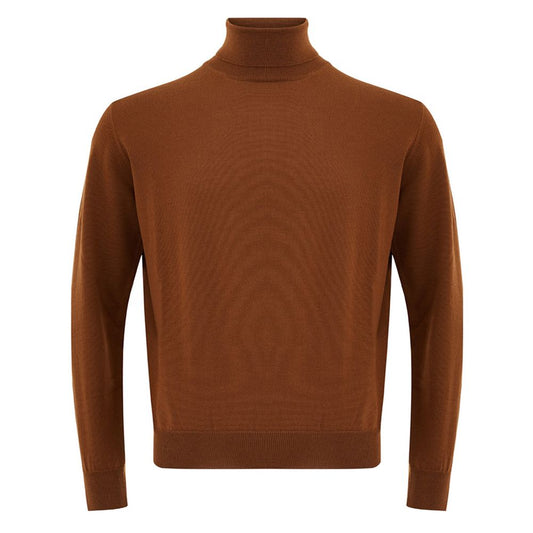 FERRANTE Elegant Brown Wool Sweater for Men FERRANTE