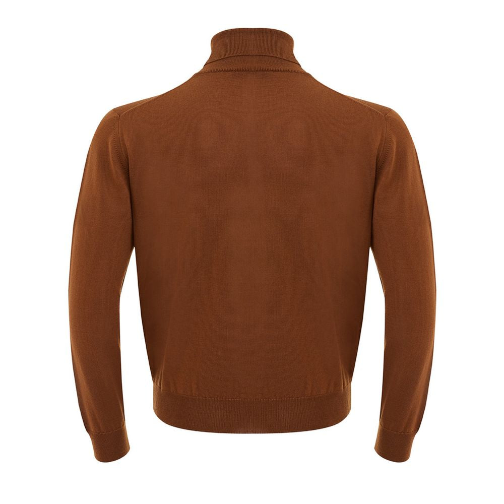 FERRANTE Elegant Brown Wool Sweater for Men FERRANTE