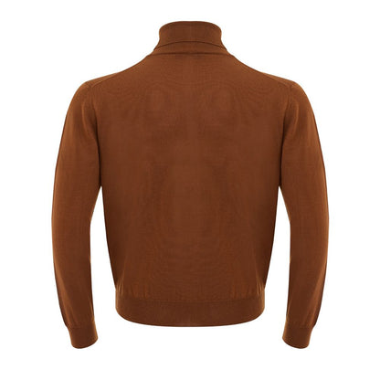 FERRANTE Elegant Brown Wool Sweater for Men FERRANTE