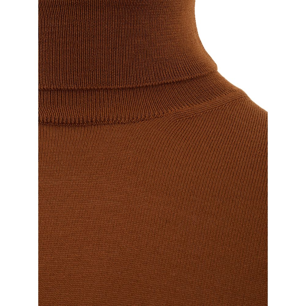 FERRANTE Elegant Brown Wool Sweater for Men FERRANTE