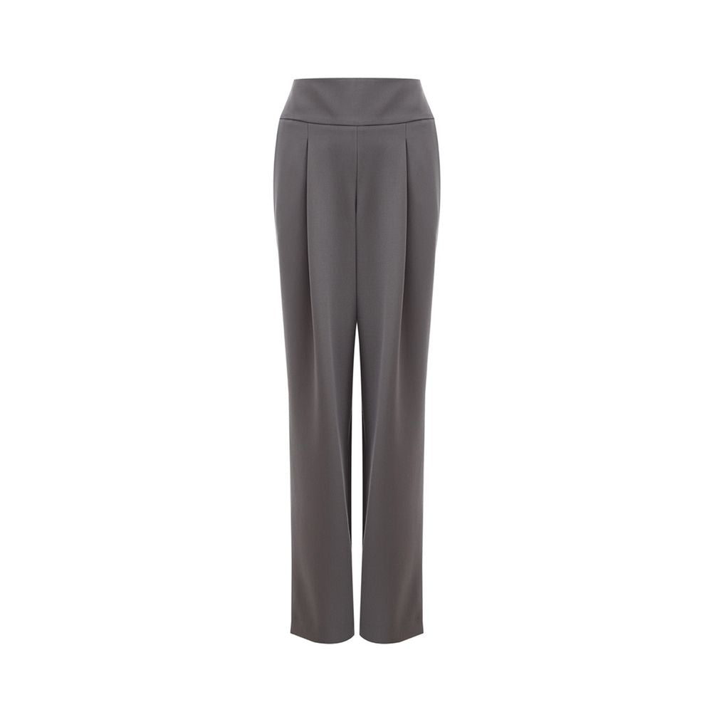 Lardini Chic Gray Wool Trousers for Sophisticated Style Lardini